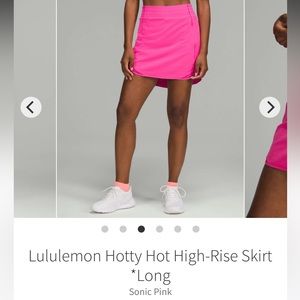 Lululemon Hotty Hot Skirt Long Sonic pink size 6